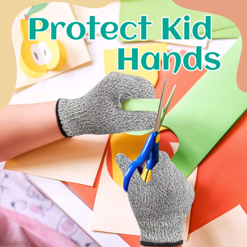 Evridwear Cut Resistant Gloves for Kids 10-13 Years  Level 5 Protection Cutting Gloves Food Grade for Cooking  Whittling  Wood Carving  Gardening and DIY - Image 2